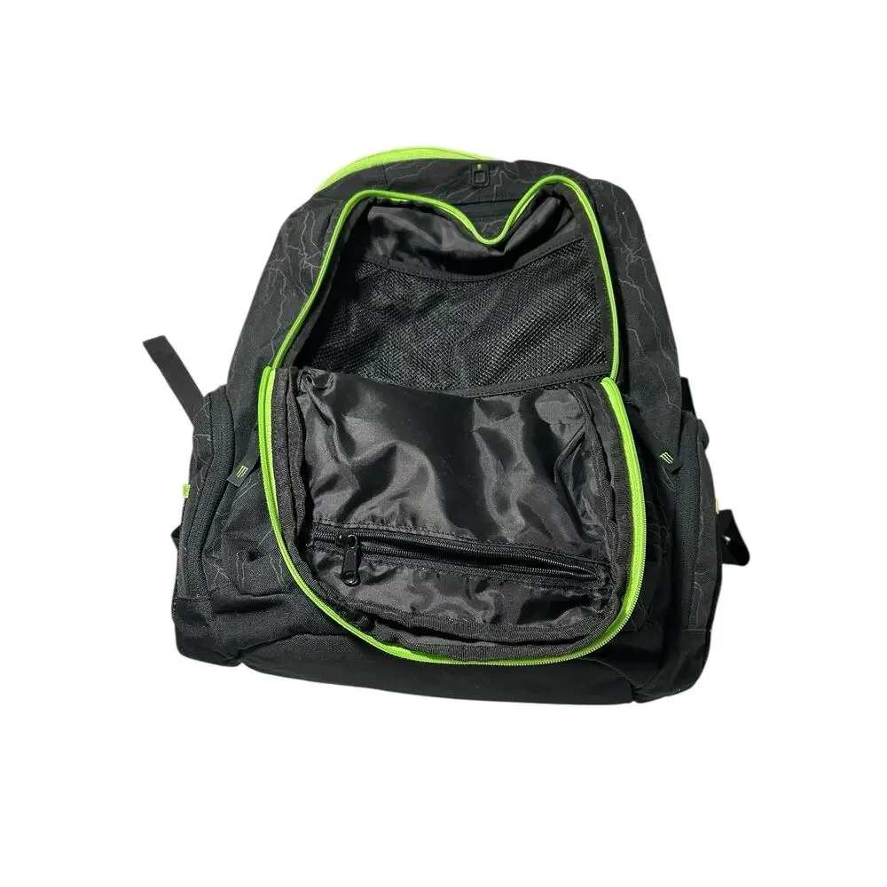 Monster Energy Black Promo Backpack Laptop Padded Pockets Zippers Large Logo